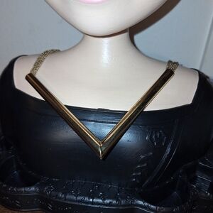 Gold V Layer Chain Necklace